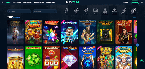 PlayZilla-Casino-Game-Selection