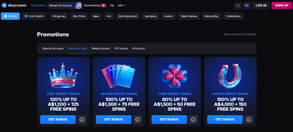 SkyCrown Casino Top Real Money Pokies & Promotions